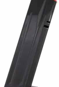 CZ Dan Wesson DWX 19rd 9mm magazine with red aluminum base plate and orange follower