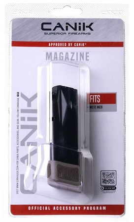 Canik METE MC9 15rd Flat Dark Earth magazine with full grip extension