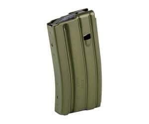 DuraMag 20-round aluminum AR-15 magazine in olive drab green