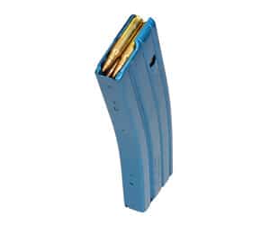 DuraMag Speed 30-round blue anodized aluminum AR-15 magazine (.223/5.56)