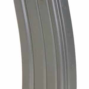 DuraMag Speed 30rd gray aluminum AR-15 magazine with black follower
