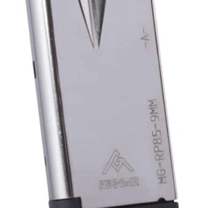 Mec-Gar 10-round nickel-plated handgun magazine for Ruger P85/89/93/94/95/PC9, 9mm