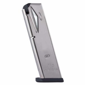 Mec-Gar 15-round nickel-plated steel magazine for Beretta 92/M9 9mm