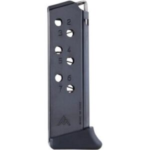 Mec-Gar blued 7-round magazine for Walther PPK .32 ACP with polymer finger rest