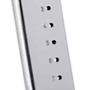 Mec-Gar 1911 Officer 7rd .45 ACP nickel magazine with removable buttplate