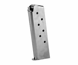 Mec-Gar 1911 full-size 7-round .45 ACP magazine, nickel finish