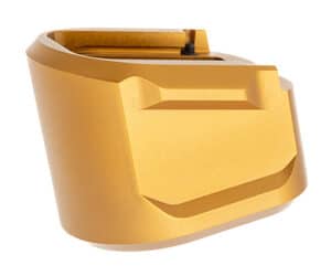 Tyrant CNC Echelon magazine extension +5 gold anodized aluminum 9mm