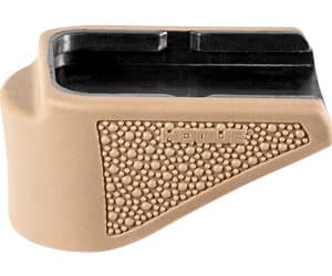 Hogue OverMolded Rubber Grip Extension Base Pad for Glock 26 10rd Flat Dark Earth