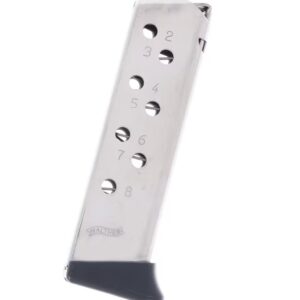 Walther PP/PPK/S .32 ACP 8-round nickel magazine with finger rest