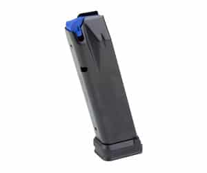 Walther PDP Pro 20rd 9mm blued steel magazine, black finish