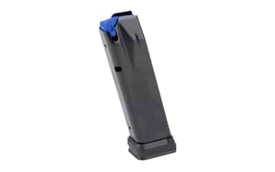 Walther PDP Pro 20rd 9mm blued steel magazine, black finish