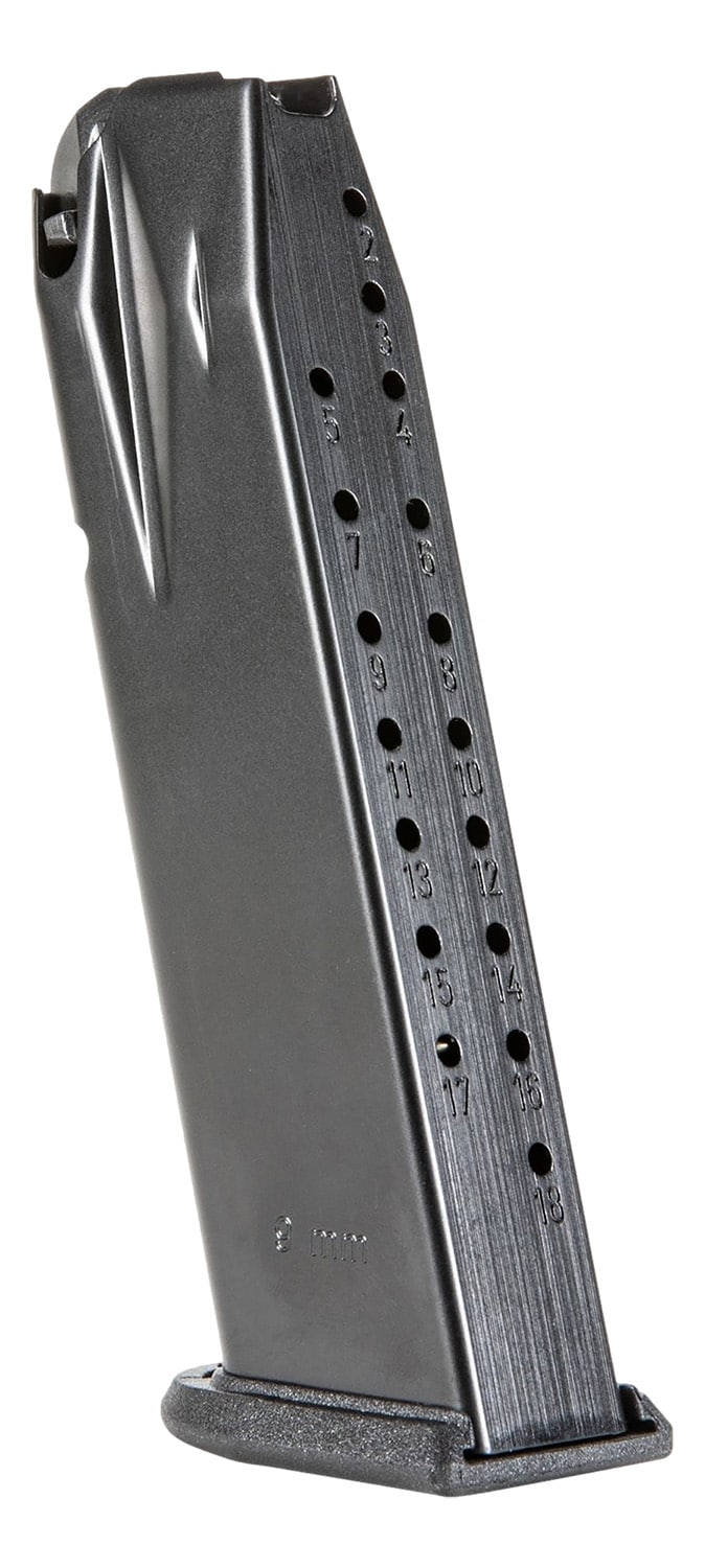 Walther PDP Pro Full Size 18+1 9mm aluminum magazine, black