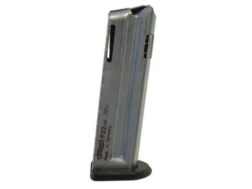 Walther P22 10-round .22 LR replacement magazine in steel, detachable