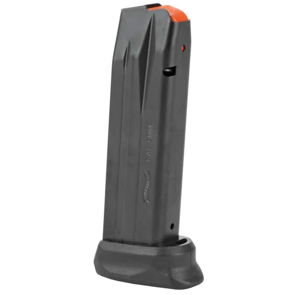 Walther PPQ M1 Classic blued steel 9mm magazine with polymer base plate