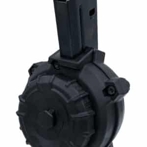 ProMag DRMA108 50rd drum magazine, 6.8mm Remington SPC, black DuPont Zytel polymer