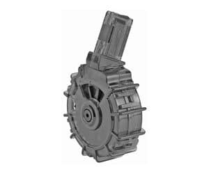 ProMag 30-round drum magazine for Remington 597 in smoke polycarbonate