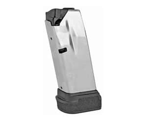 Springfield Armory Hellcat 13-round 9mm magazine stainless steel with black polymer extension