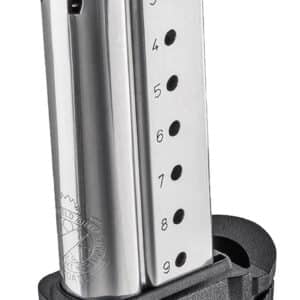 Springfield Armory XD-S 9mm 9-round magazine with black X-Tension sleeve