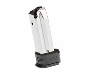 Springfield Armory XD Subcompact 10-round 9mm stainless steel magazine with black sleeve extension