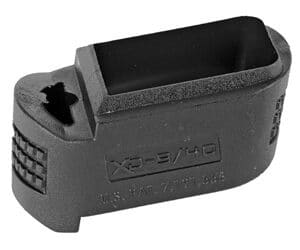 Springfield Armory XD black polymer magazine sleeve fitted on a magazine