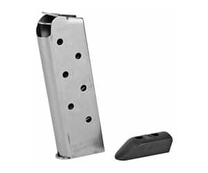 CMC Products Match Grade 7rd .45 ACP stainless magazine for 1911 Officer with welded base plate