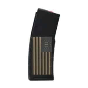 Black Rain Ordnance 30-round AR-15 magazine with laser-etched 3% American flag