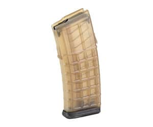 Steyr AUG 30-round black translucent polymer magazine with black floor plate