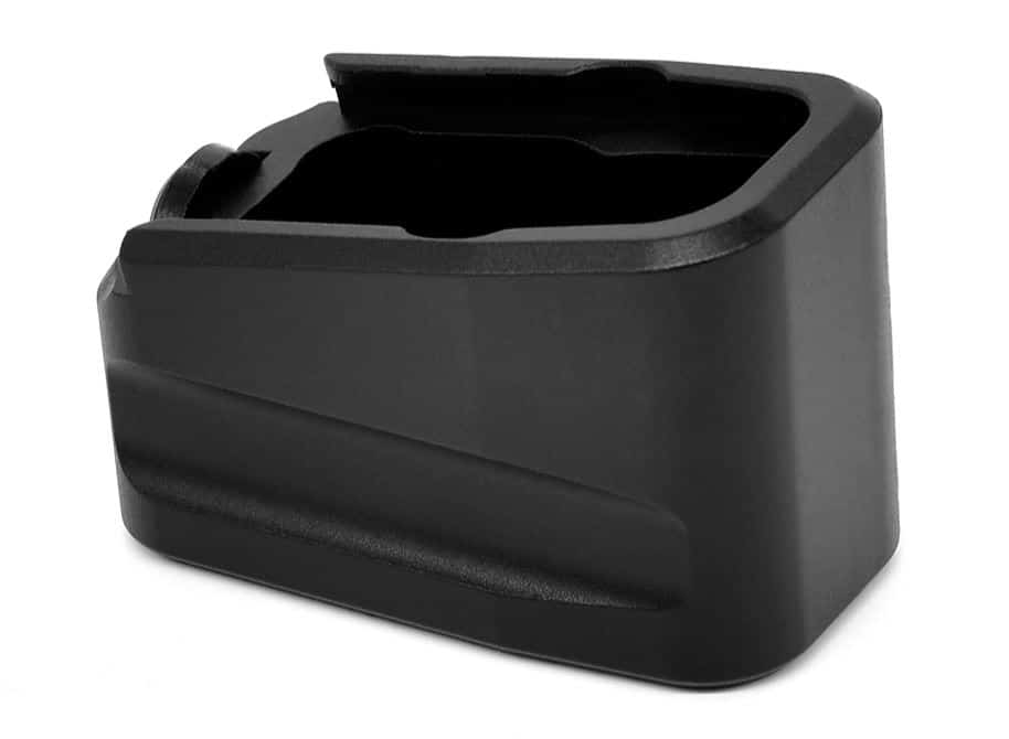 Warne MEG422BLK black magazine extension for Glock 42, +2 capacity, 6061-T6 aluminum