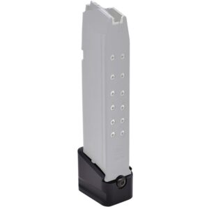 Warne 3126 magazine extension for Glock 19/23, black hardcoat anodized finish