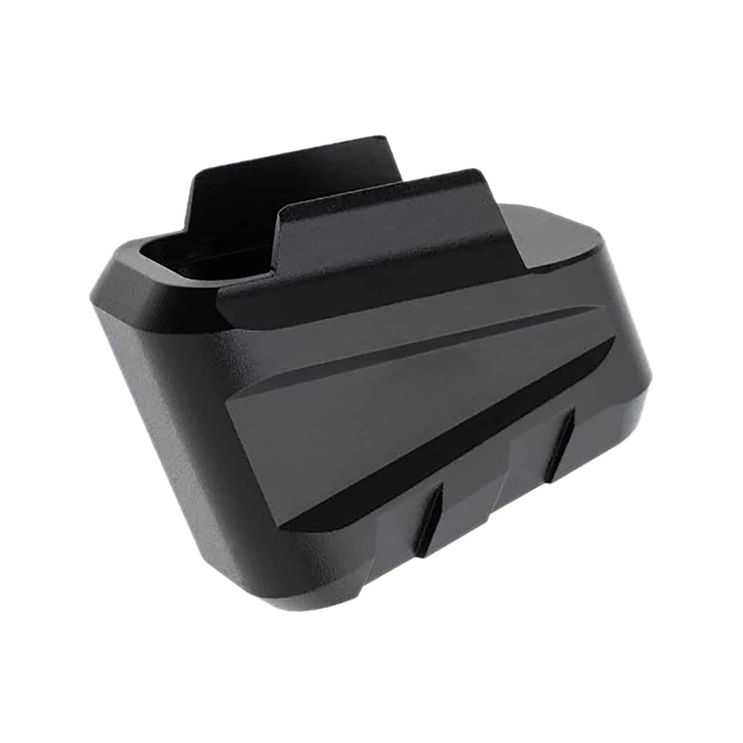 Tyrant CNC +5 magazine extension for Sig Sauer P320 in black aluminum