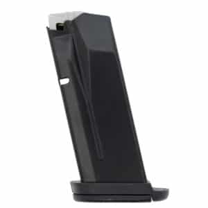 Smith & Wesson CSX 9mm 12-Round nitride stainless steel magazine with black polymer floor plate