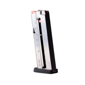 Smith & Wesson M&P Shield EZ 9mm 8-round magazine with steel body and polymer base plate