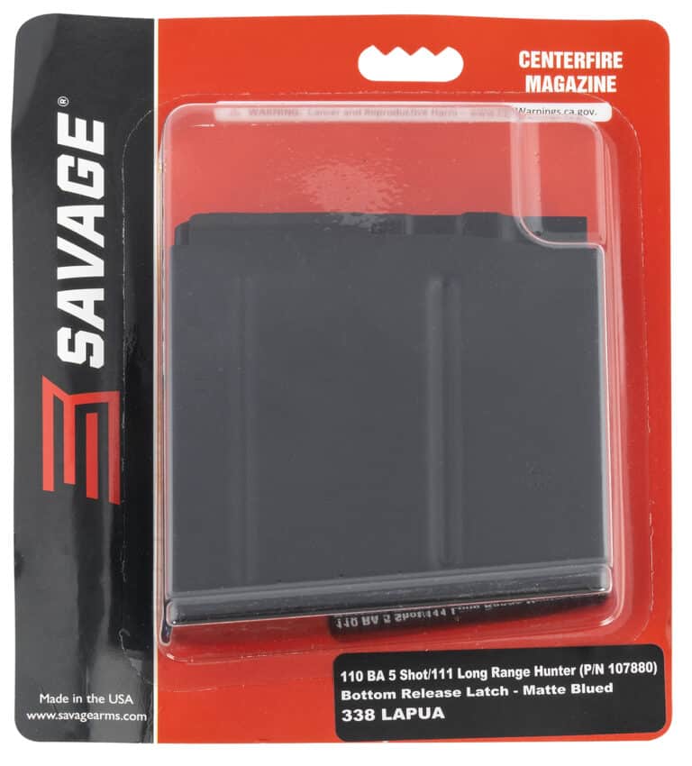 Savage 110BA .338 Lapua 5-round blued steel detachable box magazine