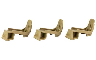 Multi-Tasker MagPod 3-pack tan base plates with injection-molded TPU traction pads for PMAGs