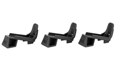 MagPod 3-pack black magazine base plates with injection-molded TPU traction pad