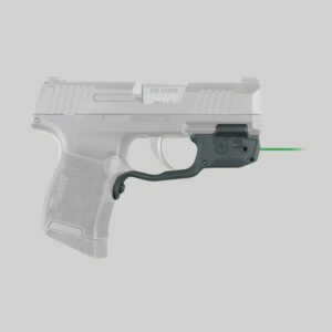 Crimson Trace LG-422G Laserguard green laser for SIG Sauer P365 on a black polymer trigger guard