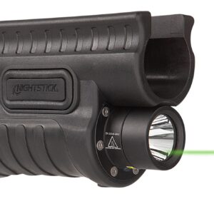 Nightstick SFL-13GL Shotgun Forend Light with Green Laser, Black, 1200 Lumens