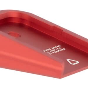 Strike Industries red anodized aluminum GALBPRED base plate for Glock magazines
