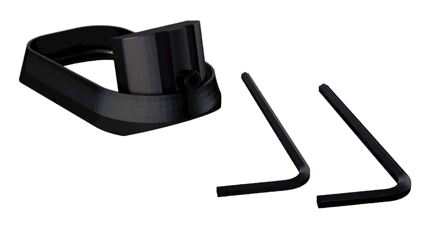 Rival Arms two-piece anodized black aluminum magwell for Glock 19 Gen4