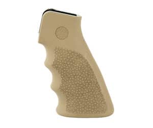 Hogue AR-15 OverMolded rubber pistol grip Flat Dark Earth with finger grooves and cobblestone texture