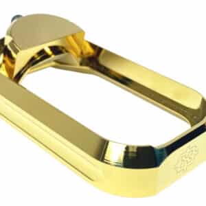 Cross Armory flared magwell for Glock 17/19/22/23/24/31/32/34/35 Gen 1-3, gold anodized aluminum