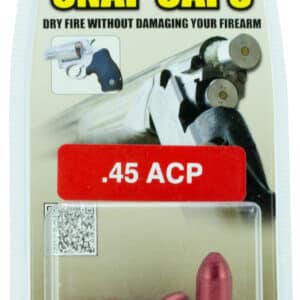 Carlson's .45 ACP aluminum snap caps, red finish, 5-pack