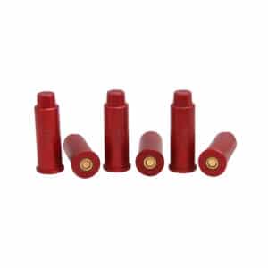 Carlsons red aluminum snap caps for .44 Remington Magnum, 6-pack