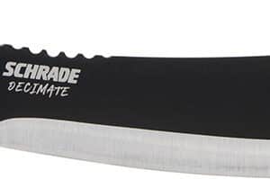 Schrade 1182527 Decimate Parang 11.75" Fixed Parang Plain Black Black Oxide 3Cr13 Steel Blade 6.75" Black Rubber Overmold Handle Includes Sheath