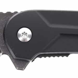 Schrade 1159329 Reckon 3.25" Folding Drop Point Plain Dark Stonewash D2 Steel Blade 4.40" Black Aluminum Handle