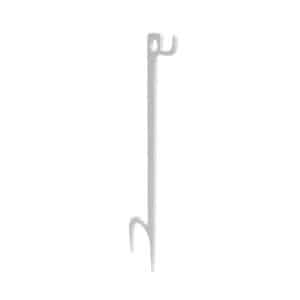 Birchwood Casey steel target hanger ground stake single hook white 30-inch