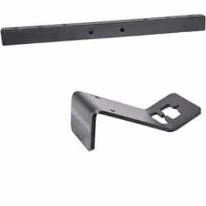 Birchwood Casey T-Post Gong Mount with chains and attachment hardware, powder coated steel