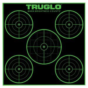 Truglo Tru-See TG11A25 5-bull self-adhesive targets 12x12 black green 25 pack
