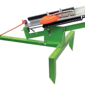 SME FULL COCK TRAP clay pigeon thrower, green, spring-loaded, steel frame
