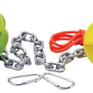 SME SMEBBC self-healing green/yellow dueling ball target with rope and chain